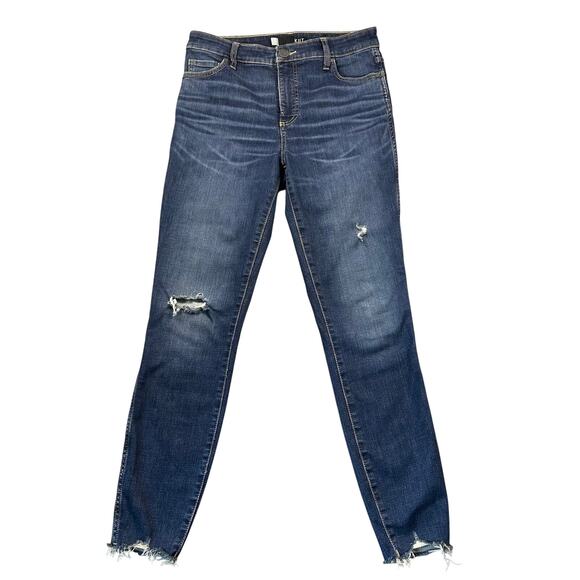 Kut From The Kloth Jeans Donna Fab Ab Ankle Skinny High Rise Dark Wash Denim 4 - Picture 1 of 7